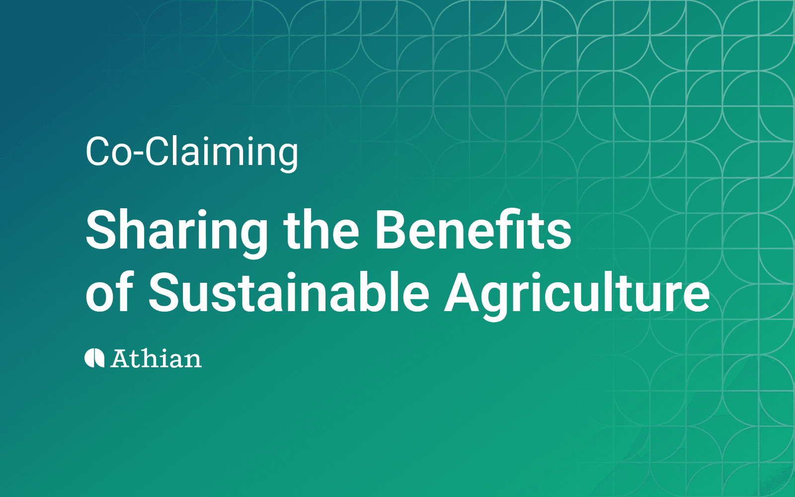Co-claiming in sustainable agriculture supply chains